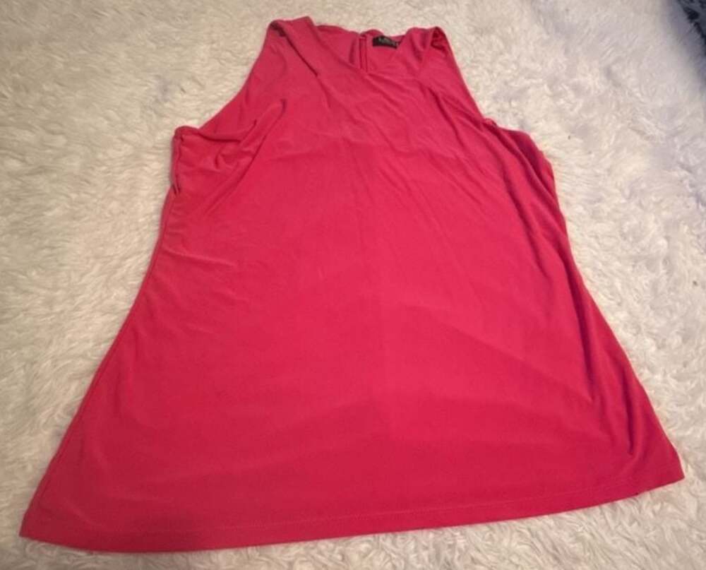 LAUREN Ralph Lauren Sleeveless A-Line Tank Top Hot Pink